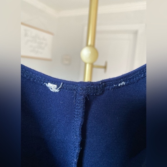 Minimalist Modern Core Navy Sleeveless Bodycon Midi Dress Timeless Appeal Sz S - Picture 5 of 6